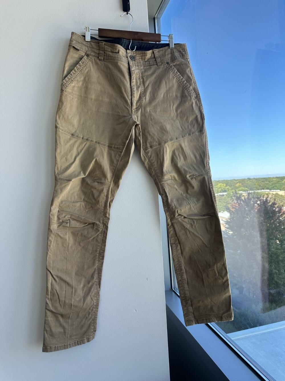 Kuhl Brown Stretch Canvas Carpenter Patina Dye Outdoor Lawless Pants Men's 34x32